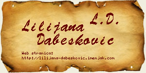 Lilijana Dabesković vizit kartica